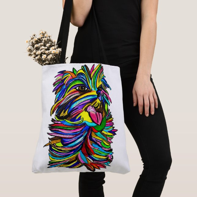 Yorkie Love Tote Bag  (Close Up)