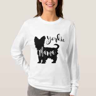 Yorkie Mama Profile Yorkshire Terrier Fun Dog Mum  T-Shirt