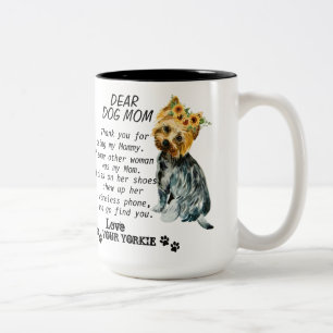 Yorkie Mum Best Quote Two-Tone Coffee Mug