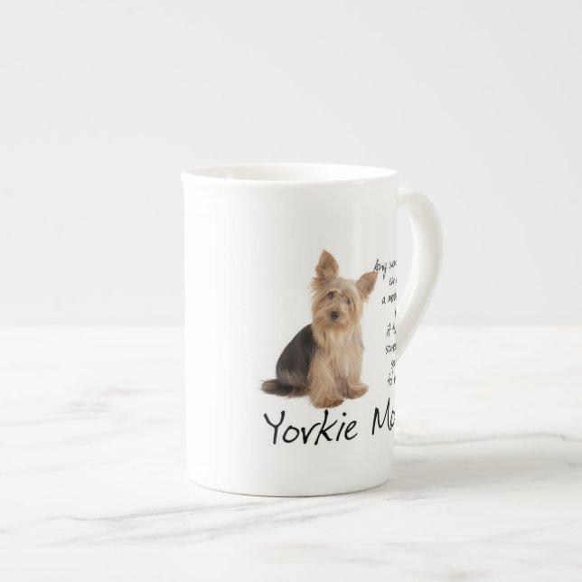 Yorkie Mum Bone China Mug (Front Right)