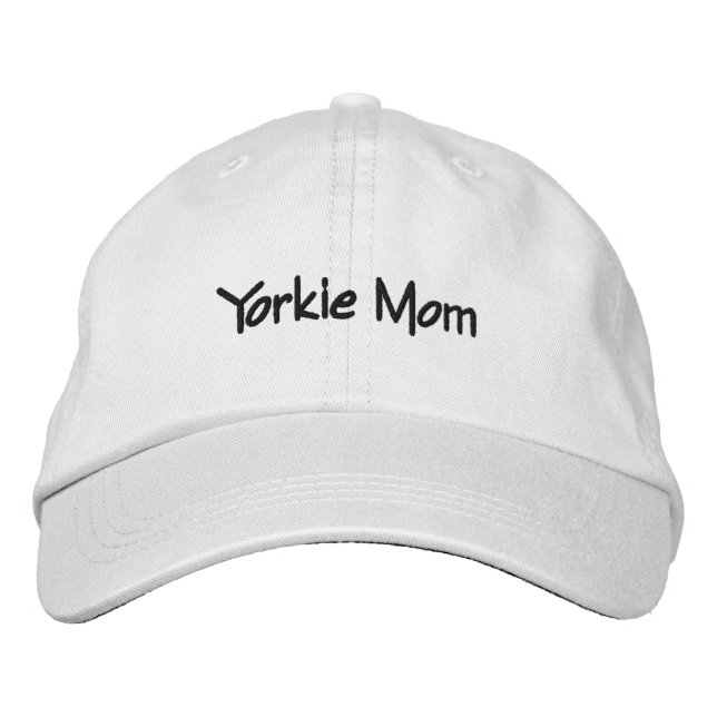 Yorkie Mum Embroidered Baseball Cap (Front)