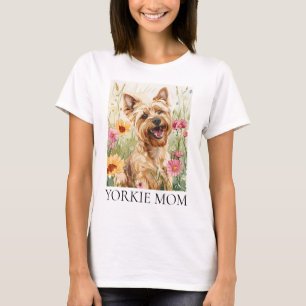 Yorkie Mum Shirt – Watercolor Dog Gift Tee