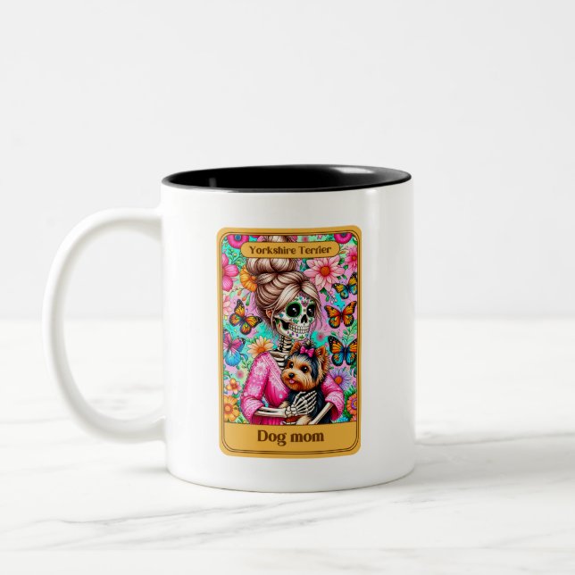 Yorkie Mum Tarot Card Mug (Left)