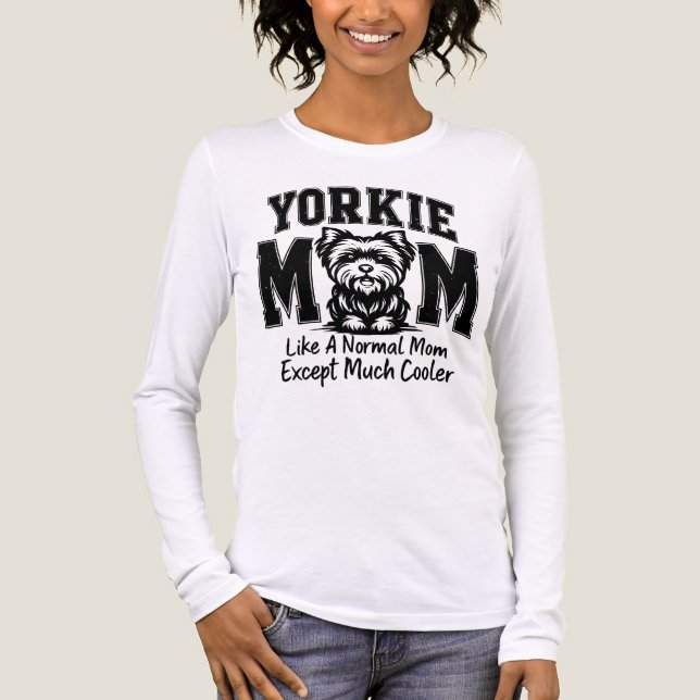 Yorkie mum Tri-Blend shirt (Front)