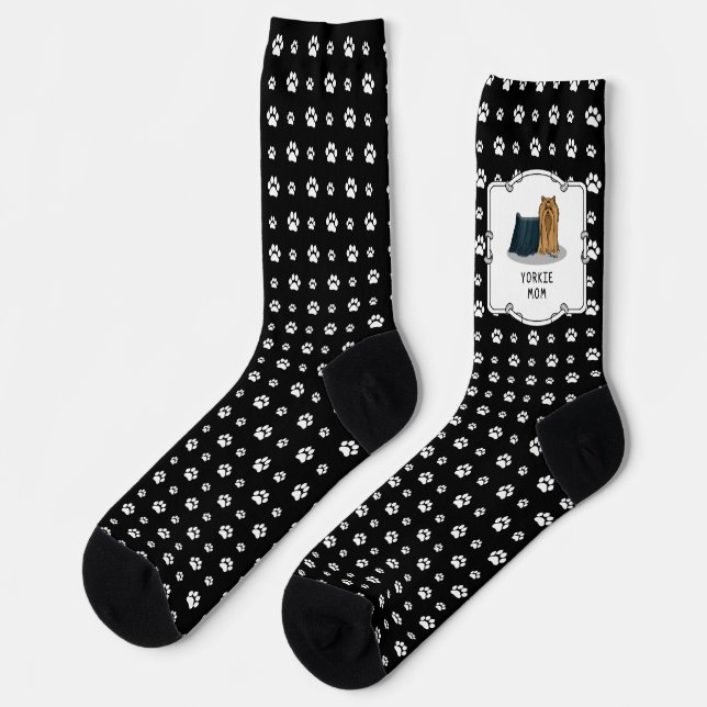 Yorkie Mum (Yorkshire Terrier Mum) Cute Dog Mum Socks (Left)
