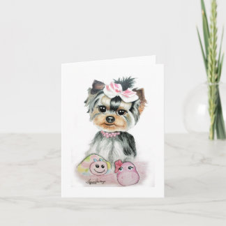Yorkie Note Cards