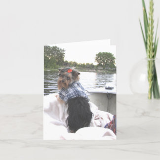 Yorkie Notecard Gone Fishing
