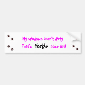 Yorkie or Yorkshire Terrier Bumper sticker