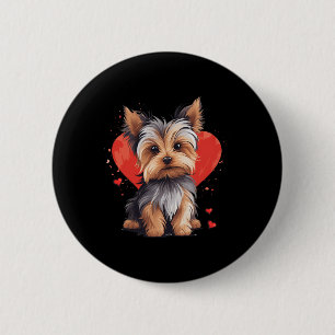 Yorkie Owner Mom Dad Yorkshire Terrier Dog Lover V 6 Cm Round Badge