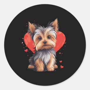 Yorkie Owner Mum Dad Yorkshire Terrier Dog Lover V Classic Round Sticker