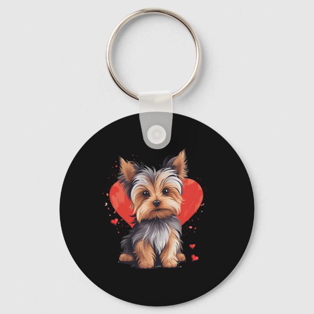 Yorkie Owner Mum Dad Yorkshire Terrier Dog Lover V Key Ring (Front)