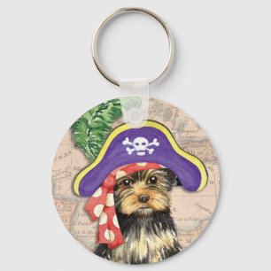 Yorkie Pirate Key Ring