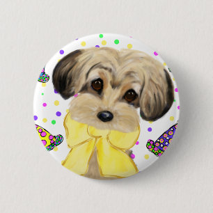 Yorkie Poo 6 Cm Round Badge