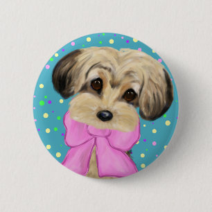 Yorkie Poo 6 Cm Round Badge