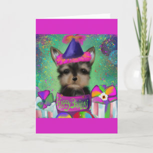 YORKIE POO  BIRTHDAY    CARD