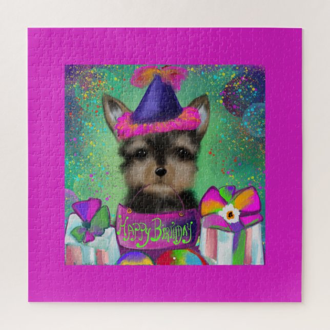 YORKIE POO  BIRTHDAY   JIGSAW PUZZLE (Vertical)