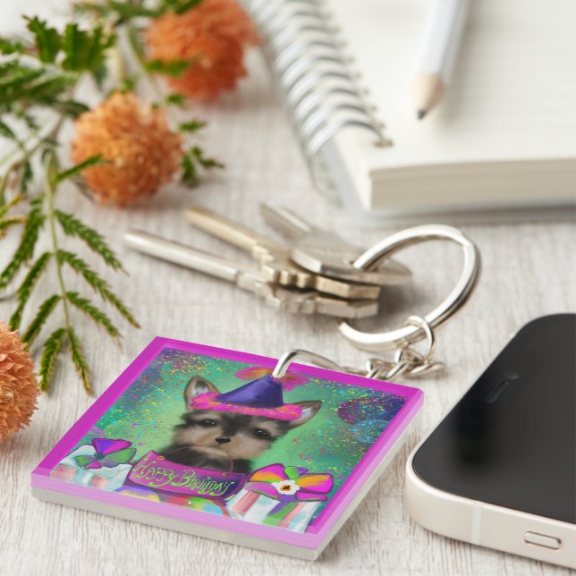 YORKIE POO  BIRTHDAY  KEY RING (Front Right)