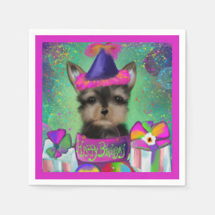 YORKIE POO BIRTHDAY NAPKIN