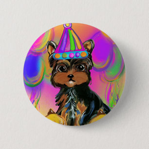 Yorkie Poo Birthdays 6 Cm Round Badge