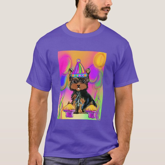 Yorkie Poo Birthdays T-Shirt (Front)