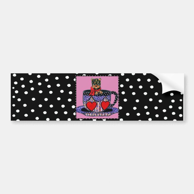Yorkie Poo Bumper Sticker (Front)