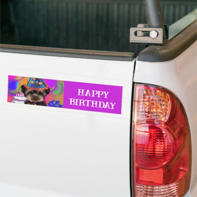 YORKIE POO        BUMPER STICKER (On Truck)