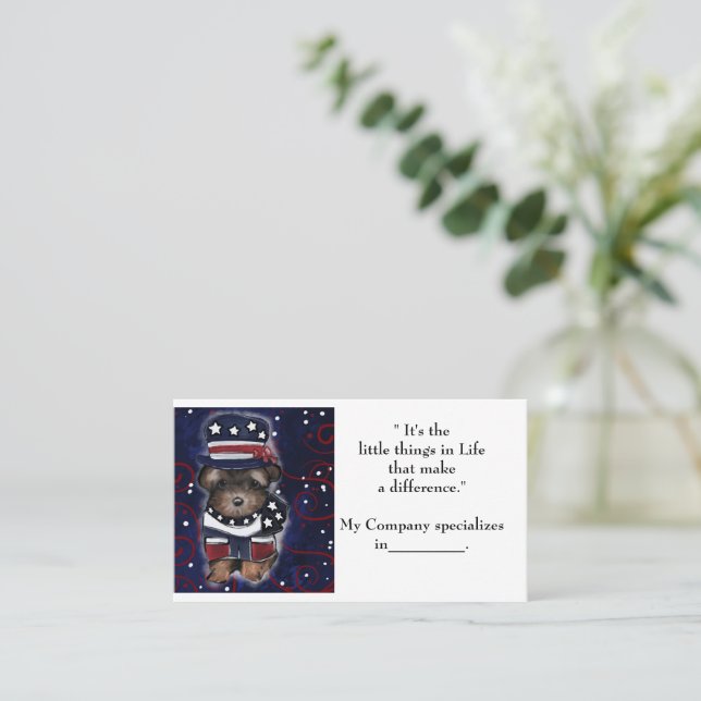 Yorkie Poo Business Card (Standing Front)