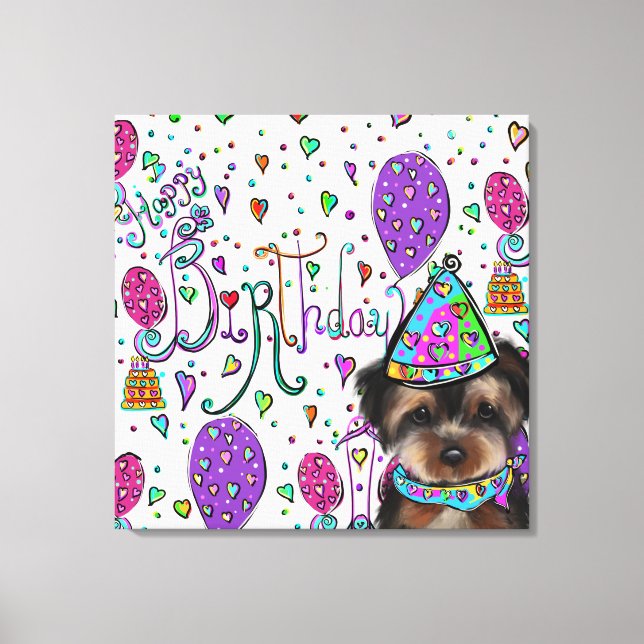 Yorkie Poo Canvas Print (Front)