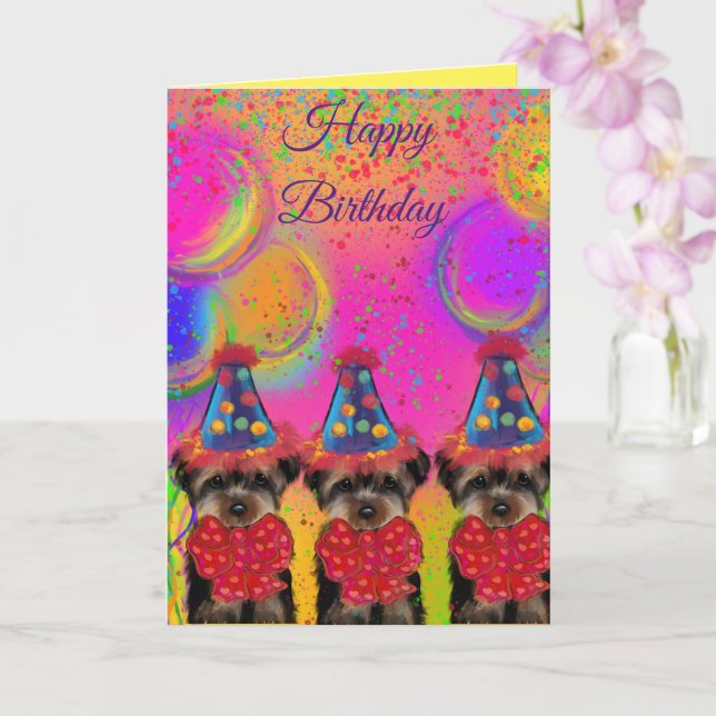 Yorkie Poo Card (Orchid)