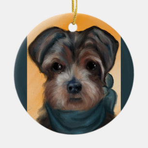 YORKIE POO           CERAMIC TREE DECORATION