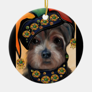 YORKIE POO CERAMIC TREE DECORATION