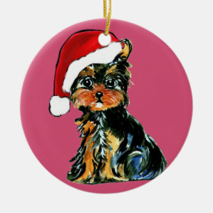 YORKIE POO CERAMIC TREE DECORATION