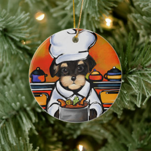 YORKIE POO    CERAMIC TREE DECORATION