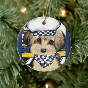 YORKIE POO CERAMIC TREE DECORATION