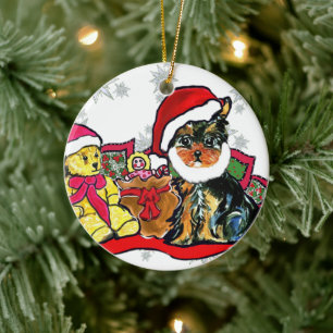YORKIE POO CERAMIC TREE DECORATION