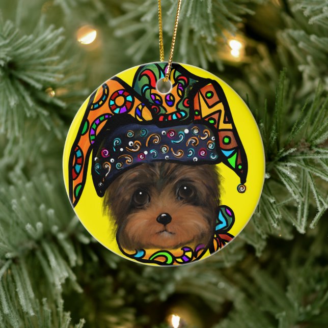 YORKIE POO        CERAMIC TREE DECORATION (Tree)