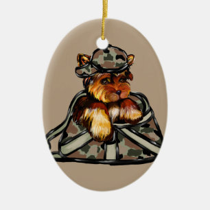 YORKIE POO CERAMIC TREE DECORATION