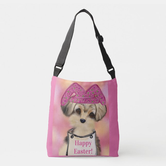 Yorkie Poo   Crossbody Bag (Front)