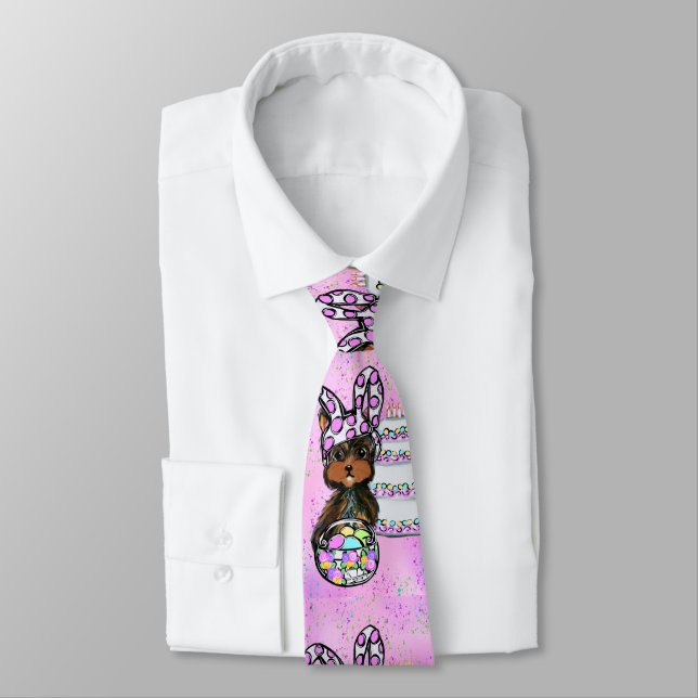 Yorkie Poo Easter Tie (Tied)