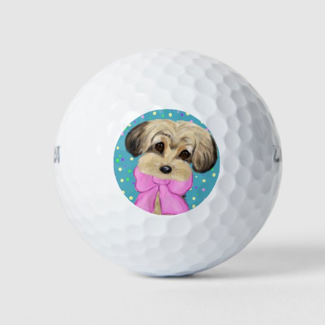 Yorkie Poo Golf Balls (Front)
