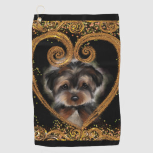 Yorkie Poo Golf Towel