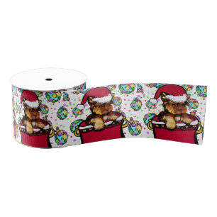 YORKIE POO GROSGRAIN RIBBON