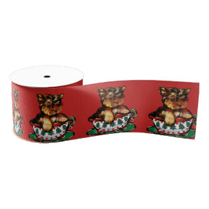 Yorkie Poo Grosgrain Ribbon