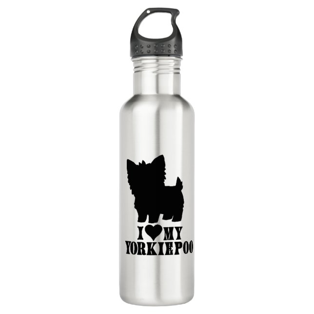 Yorkie Poo - I love My Yorkie Poo 710 Ml Water Bottle (Front)