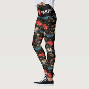 YORKIE POO  IN PARIS         LEGGINGS