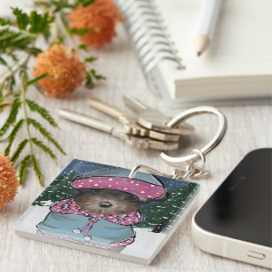 Yorkie Poo Key Ring