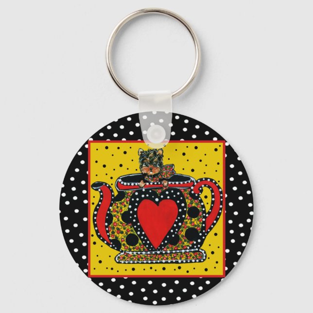 Yorkie Poo Key Ring (Front)