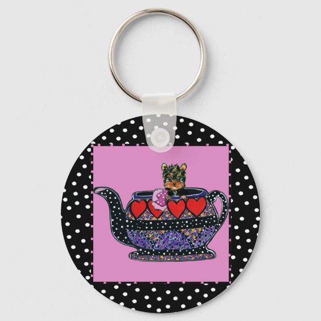 Yorkie Poo Key Ring (Front)