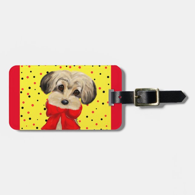 Yorkie Poo Luggage Tag (Front Horizontal)