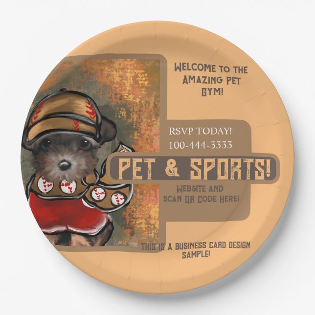 Yorkie Poo  Paper Plate (Front)